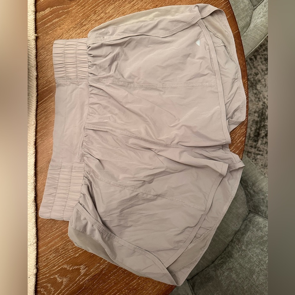 Balance athletica grey shorts with thong liner